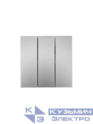 Выключатель 3-кл. СП ZIMA IP20 10А безвинт. зажим сер. матов. LEZARD 704-7488-109QC