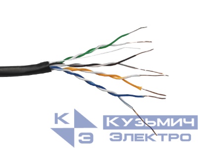 Кабель UTP4 cat.5е Cu PE NETKO Optima Gold, одножильный, 305м, наружный, Проходит Fluke тест, черный