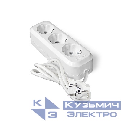 Удлинитель 3х3м с заземл. IP20 Е-303А ПВС 3х1.5 Universal 1722