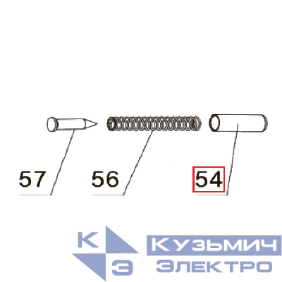 Запчасть №54 для PAG-PC84. Втулка пружины ствола