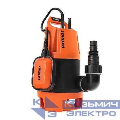 Насос дренажный F 400 для грязной воды корпус-пластик 400Вт 8000л/ч PATRIOT 315302405