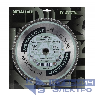 Diamond Industrial Диск пильный по листовой стали, чугуну 250х30/25,4 мм Z=60 TRF0 MetallCut Diamond Industrial
