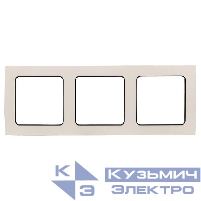Рамка 3-м Стокгольм бел. с линией цвета черн. PROxima EKF EZM-G-304-20