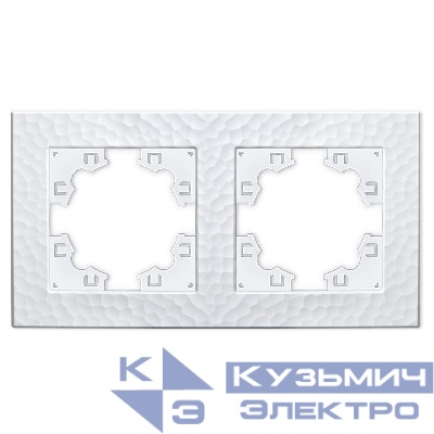 Рамка 2-м Афина фактурная универс. бел.Universal A10044
