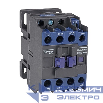Контактор OptiStart E LC1E09F5 9A 110В AC 1НО+1НЗ КЭАЗ 367521