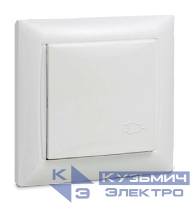 Розетка 1-м VALENZO защ. крышка с заземл. 6114 бел. ASD / IN HOME 4690612006376