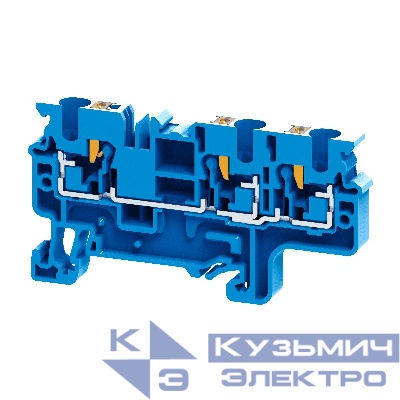 Клемма с 3-мя контактами push-in OptiClip СP-4-TRIPLET-I-BU син. КЭАЗ 331849