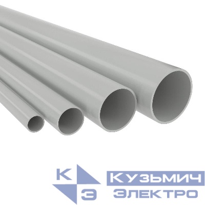 Труба гладкая ПВХ жесткая легкая d16мм сер. (дл.2м) DKC 62916