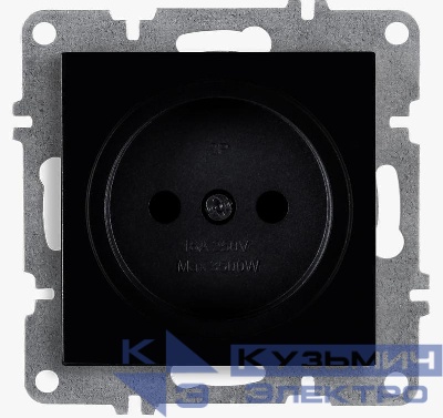 Розетка 1-м СП LAVIN/KAREN 16А IP20 без заземл. механизм черн. ARVIA 50 07 2000 215