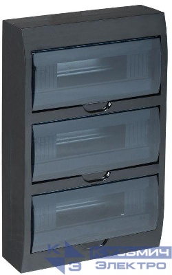 Корпус навесной ЩРН-П-36 Krepta 3 IP41 пластик. черн. IEK MKP12-N-36-41-K02