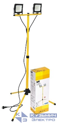 Прожектор светодиодный СДО 06-2х30Ш 6500К IP65 штатив черн. IEK LPDO606-2X030-65-K02