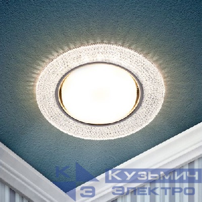 Светильник точечный DK LD53 WH GX53 встраив. со светодиод. подсветкой бел. ЭРА Б0057475