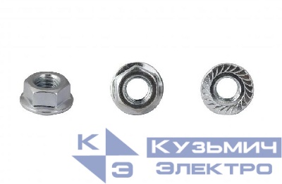 Гайка с фланцем М8 DIN6923