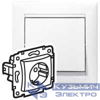 Розетка 1-м СП Valena 16А IP21 2P+E с заземл. защ. шторки немецк. стандарт механизм бел. (DIY-упак.) Leg 694269