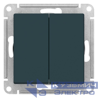 Переключатель перекрестный 2-кл. AtlasDesign 2хсх.7 10АХ механизм изумруд. SE ATN000873