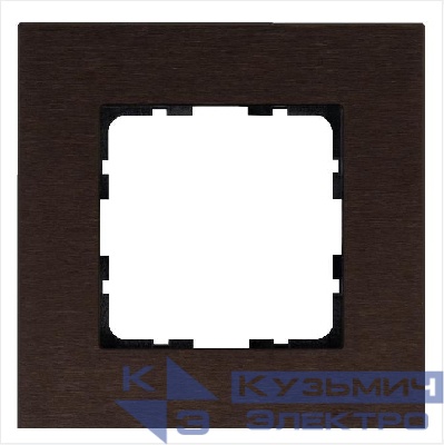 Рамка 1-м G-Metal метал. алюм. корич. Brown Jasmart G1001AZ