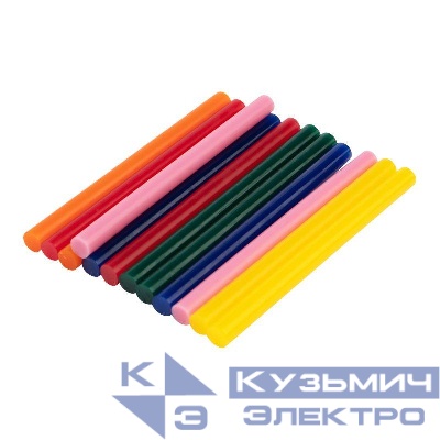 Стержень клеевой d7.4мм L100мм разноцв. (уп.12шт) Rexant 09-1020
