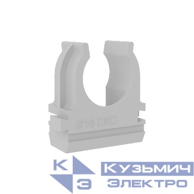 Держатель для труб (клипса) d16мм с защелкой (розн. уп.18шт) DKC 51016R