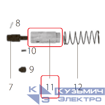 Запчасть №11 для FDPAG-H8. Закрепительная втулка ствола