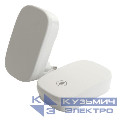 Звонок электрический беспроводной (клавиша и база в розетку) радиочастотный 433мГц бел. DB-380 FERON 48882