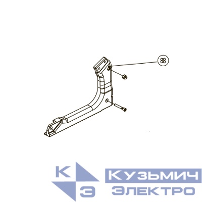 Запчасть №88 для Hybest GSR40A. Левая часть крепления рукоятки