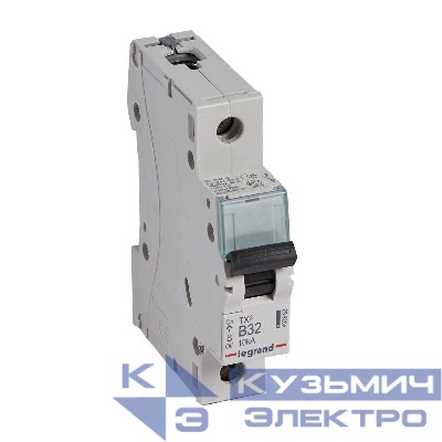 Выключатель автоматический модульный 1п B 32А 10кА TX3 6000 1мод. 230/400В Leg 403863