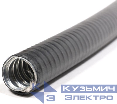 Металлорукав в ПВХ изоляции МПГ НГ HF 15 d15мм без протяжки (уп.50м) ГОФРОМАТИК zeta42910