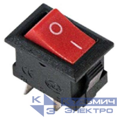 Выключатель клавишный 250В 3А (2с) ON-OFF Micro RWB-101 красн. Rexant 36-2011