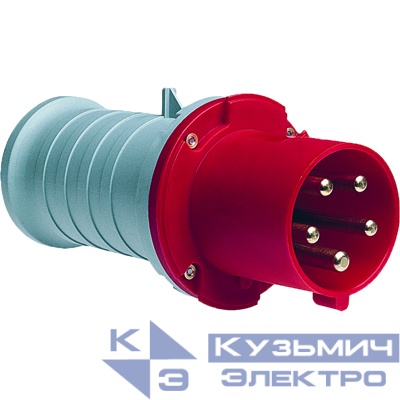 Вилка электрическая кабельная 463P6 63А IP44 3P+N+E 6ч ABB 2CMA166764R1000