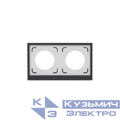Рамка 2-м KANT IP44 черн. уголь DKC7012944