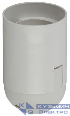Патрон E27 подвесной пластик бел. (х50) (50/400/9600) Эра Б0043749