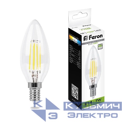 Лампа светодиодная LB-166 7Вт 4000К E14 230В FERON 25871