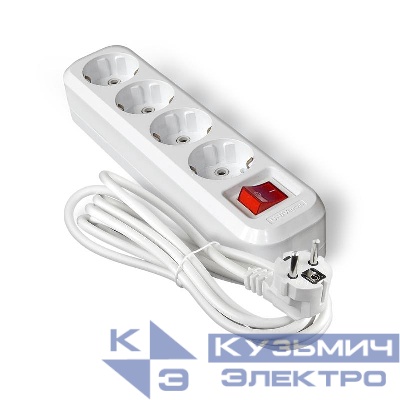 Удлинитель 4х3м с заземл. IP20 S-304А ПВС 3х1.5 с выкл. Universal 1734