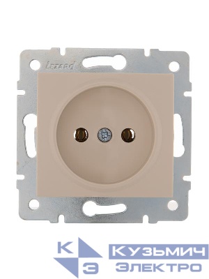 Розетка 1-м СП Karina 16А IP20 без заземл. термопласт механизм крем. LEZARD 707-0388-121B