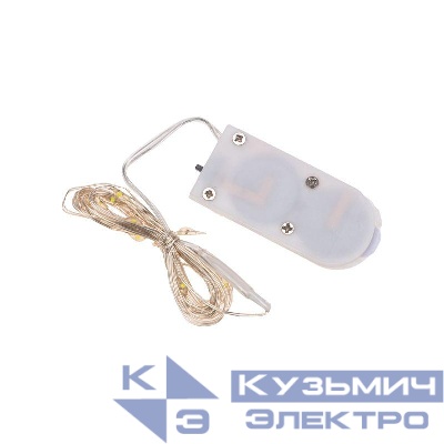 Гирлянда светодиодная "Роса" 2м 20LED бирюз. 2Вт 4.5В IP20 провод прозр. Neon-Night 303-004