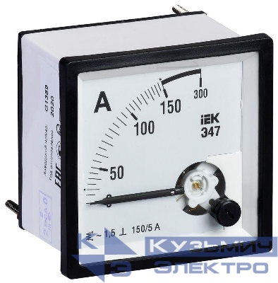 Амперметр Э47 96х96мм 150/5А кл. точн. 1.5 IEK IPA20-6-0150-E