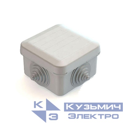 Коробка распаячная для наружного монтажа 70х70х40мм IP55 4 гермоввода с защелк. крышкой CHINT 8820012