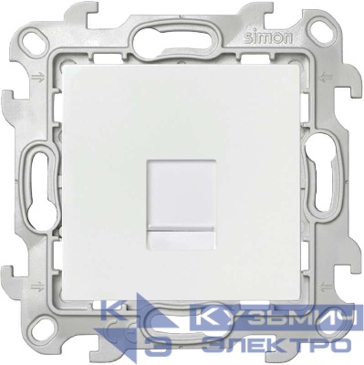 Розетка компьютерная СП Simon 24 RJ45 кат.5E UTP IP20 механизм бел. Simon 2410598-030