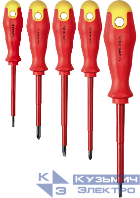 Набор отверток диэлектрических 90 355 OHT-Оtd01-H5 (5 предметов) ОНЛАЙТ 90355