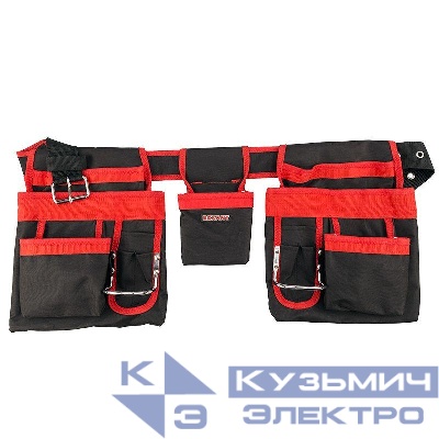 Сумка-пояс монтажника двойная RE-15 Rexant 12-5611