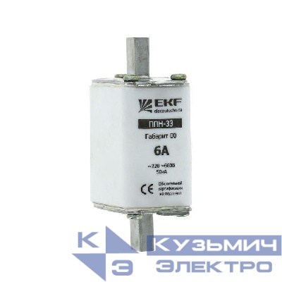 Вставка плавкая ППН-33 16А габарит 00 PROxima EKF fus-33/160/16