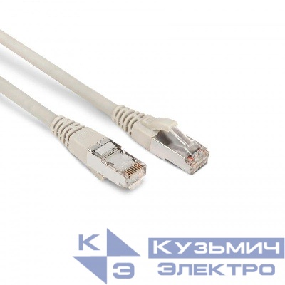 Патч-корд PC-LPM-STP-RJ45-RJ45-C6-3M-LSZH-GY F/UTP экран. кат.6 LSZH 3м сер. Hyperline 42376