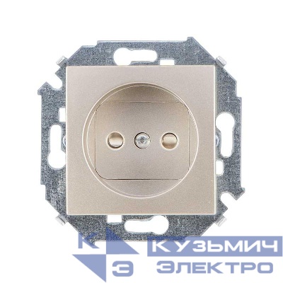 Розетка СП Simon 15 16А IP20 250В 2P без заземл. защ. шторки винтов. клеммы механизм шампань Simon 1591444-034