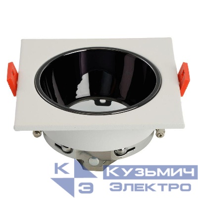 Светильник DL3112 G5.3 MR16 потолочн. встраив. бел. + черн. хром FERON 51405