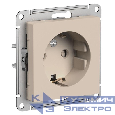 Розетка AtlasDesign 16А с заземл. защ. шторки механизм песочн. SE ATN001245