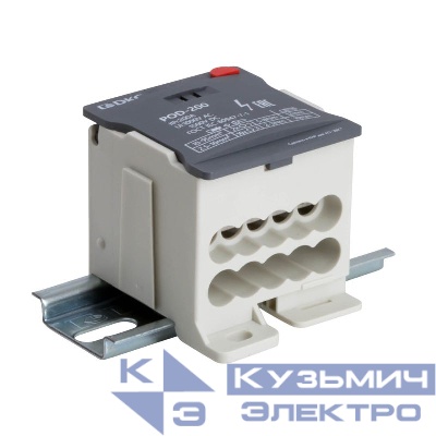 Блок распределительный винтовой зажим 2х95кв.мм 10х16кв.мм DKC POD-200