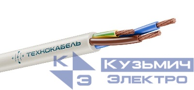 Провод ПВС 3х2.5 (2х2.5+1х2.5) 380В Б (бухта) (м) Технокабель 00-00148772