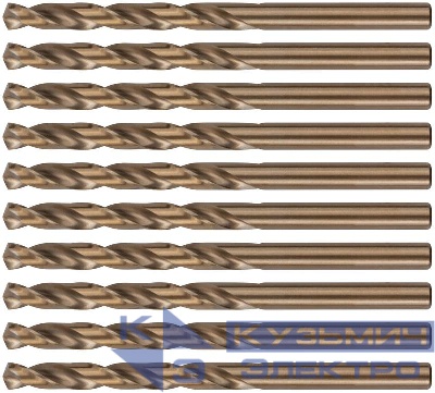 Набор сверл по металлу Profi 6х93мм с кобальтом 5проц. (уп.10шт) Cutop 48-60-10