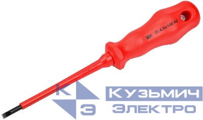 Отвертка диэлектрическая шлицевая SL4.0х100 K2 1000В ARMA2L 3 IEK A2L3-SC30-K2-SL-40-100