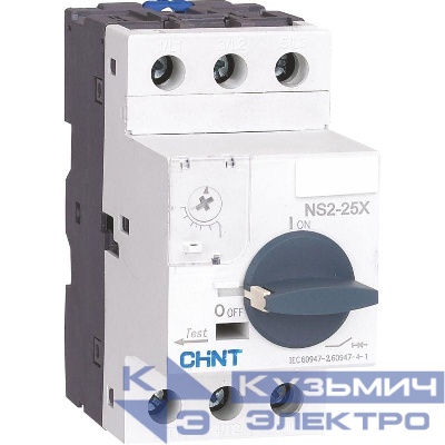 Выключатель автоматический для защиты двигателя 0.4-0.63А NS2-25X с поворотн. ручкой (R) CHINT 495179